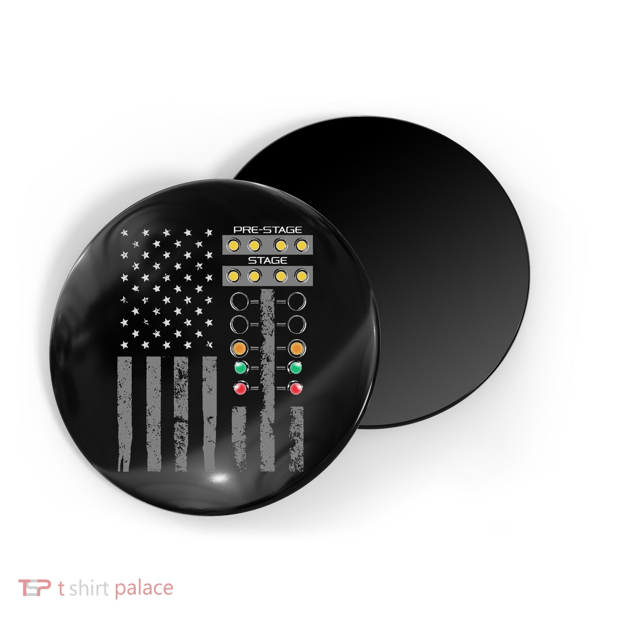 American Flag Drag Racing Strip Tree Light For Dragster Magnet