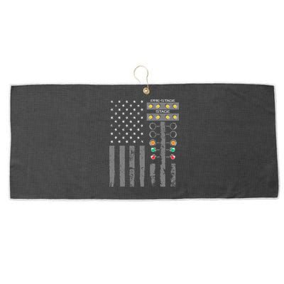 American Flag Drag Racing Strip Tree Light For Dragster Large Microfiber Waffle Golf Towel