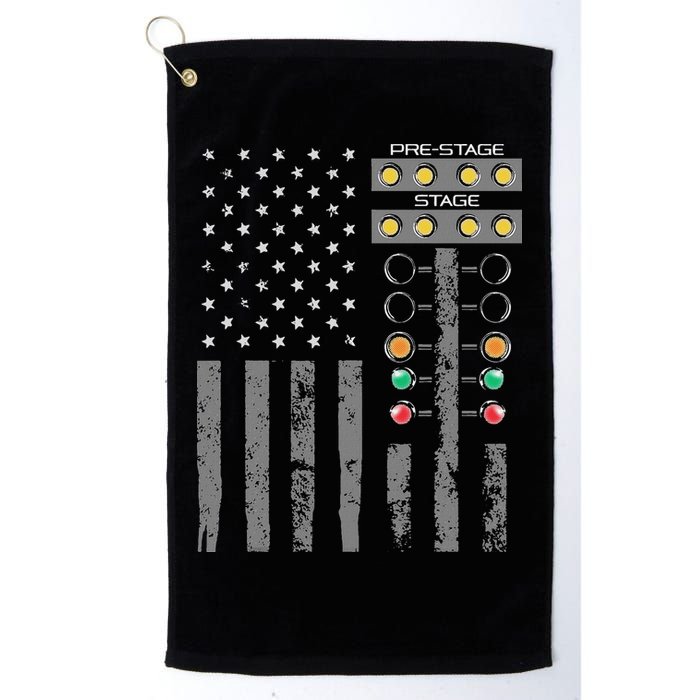 American Flag Drag Racing Strip Tree Light For Dragster Golf Towel