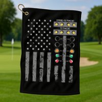 American Flag Drag Racing Strip Tree Light For Dragster Golf Towel