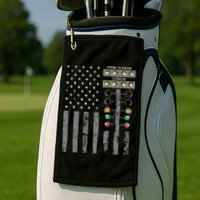 American Flag Drag Racing Strip Tree Light For Dragster Golf Towel