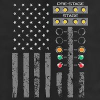 American Flag Drag Racing Strip Tree Light For Dragster Golf Towel