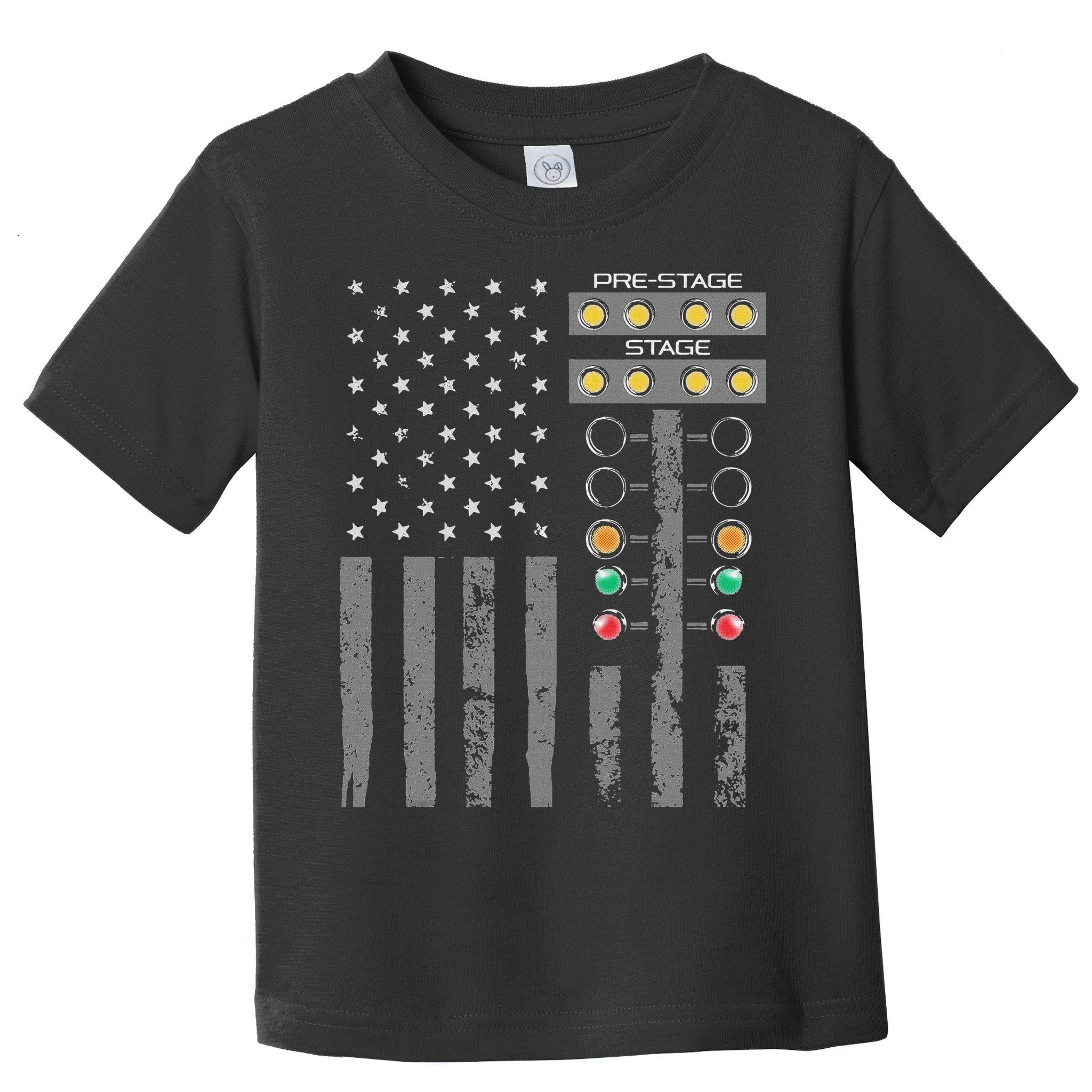 American Flag Drag Racing Strip Tree Light For Dragster Toddler T-Shirt