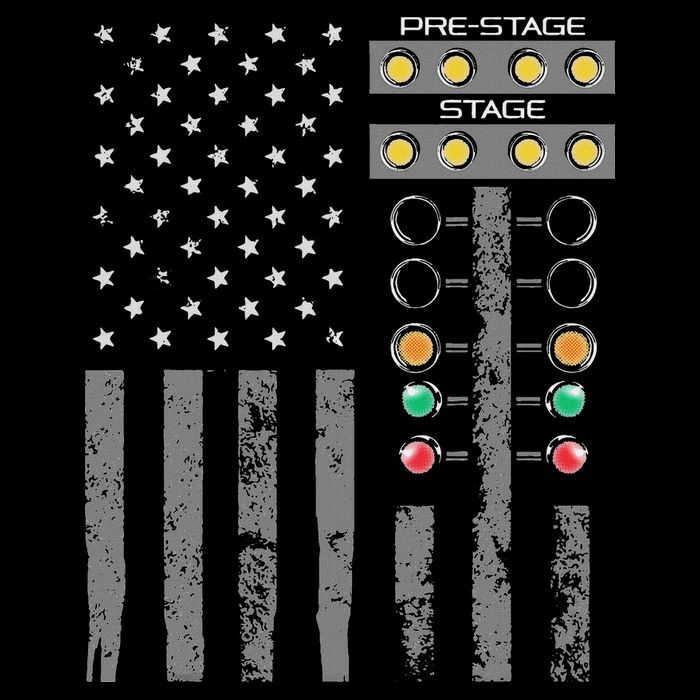 American Flag Drag Racing Strip Tree Light For Dragster Zip Tote Bag