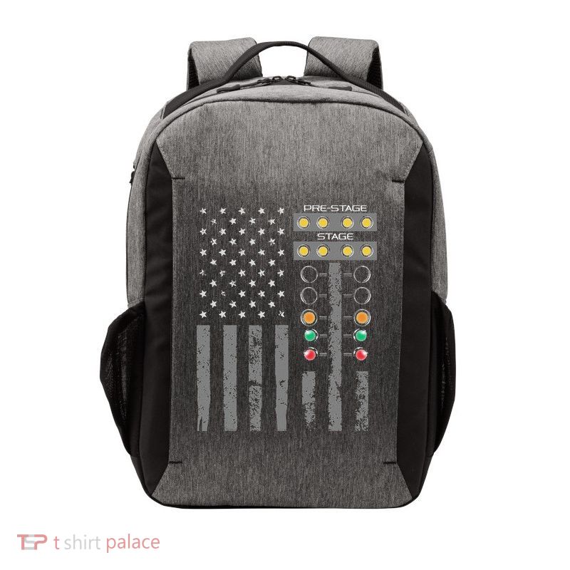 American Flag Drag Racing Strip Tree Light For Dragster Vector Backpack
