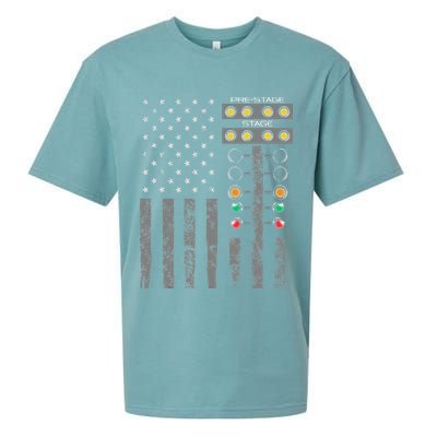 American Flag Drag Racing Strip Tree Light For Dragster Sueded Cloud Jersey T-Shirt