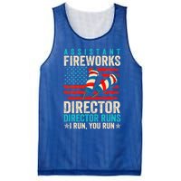 Assistant Fireworks Director If I Run You Run 4th Of July Great Gift Mesh Reversible Basketball Jersey Tank