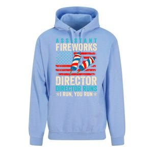 Assistant Fireworks Director If I Run You Run 4th Of July Great Gift Unisex Surf Hoodie