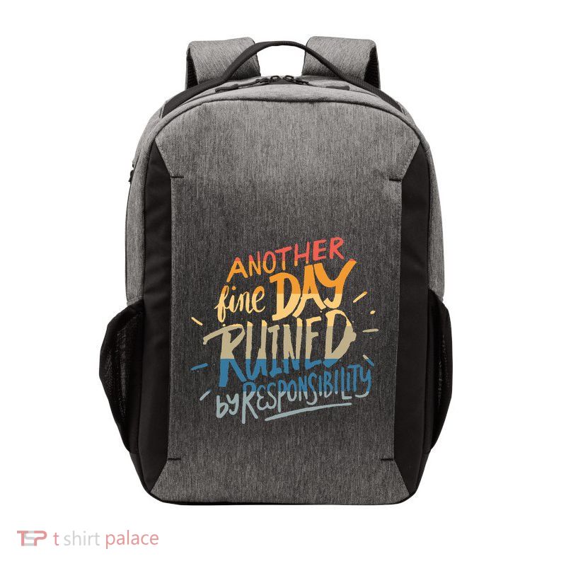 Another Fine Day Ruined By Responsibility Vector Backpack