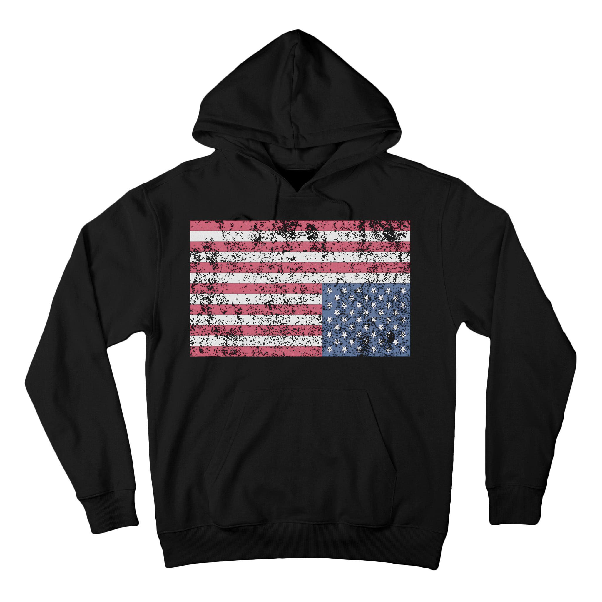 American Flag Distress Upside Down United States Usa Tall Hoodie