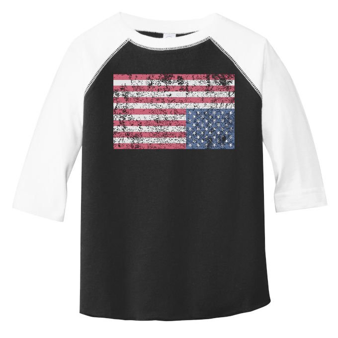 American Flag Distress Upside Down United States Usa Toddler Fine Jersey T-Shirt