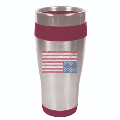American Flag Distress Upside Down United States Usa 16oz Travel Tumbler