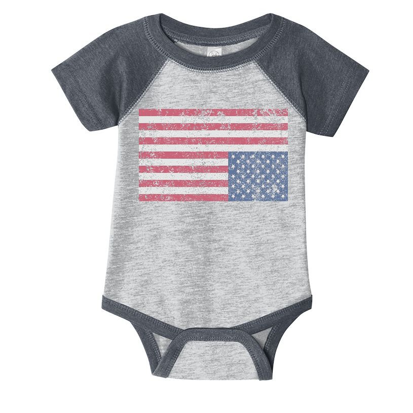 American Flag Distress Upside Down United States Usa Infant Baby Jersey Bodysuit