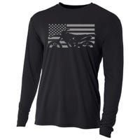 American Flag Dirt Bike Motocross Motocross Cooling Performance Long Sleeve Crew