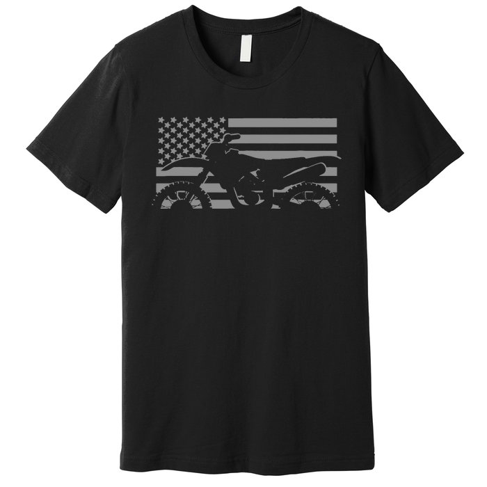 American Flag Dirt Bike Motocross Motocross Premium T-Shirt