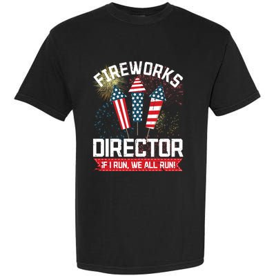 American Fireworks Director 4th Of July Pyrotechnics Cool Gift Garment-Dyed Heavyweight T-Shirt