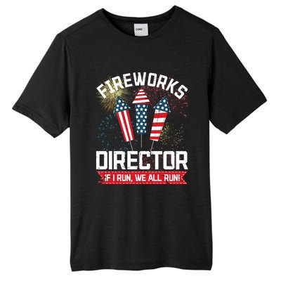 American Fireworks Director 4th Of July Pyrotechnics Cool Gift Tall Fusion ChromaSoft Performance T-Shirt