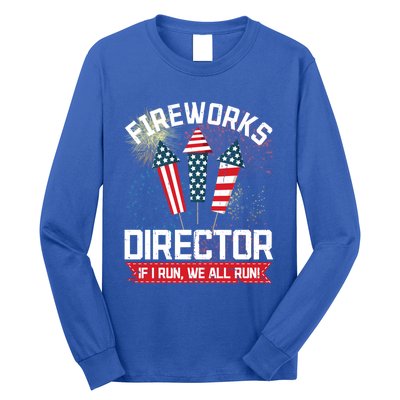 American Fireworks Director 4th Of July Pyrotechnics Cool Gift Long Sleeve Shirt