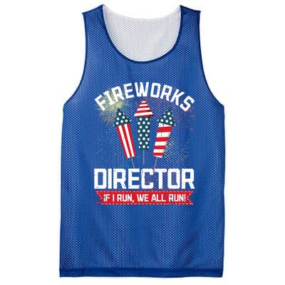 American Fireworks Director 4th Of July Pyrotechnics Cool Gift Mesh Reversible Basketball Jersey Tank