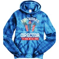 American Fireworks Director 4th Of July Pyrotechnics Cool Gift Tie Dye Hoodie