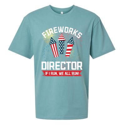 American Fireworks Director 4th Of July Pyrotechnics Cool Gift Sueded Cloud Jersey T-Shirt