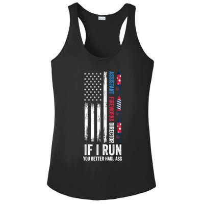 Assistant Fireworks Director 4th Of July Ladies PosiCharge Competitor Racerback Tank