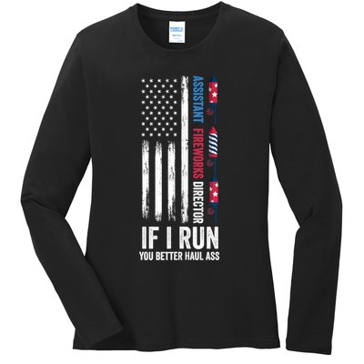 Assistant Fireworks Director 4th Of July Ladies Long Sleeve Shirt