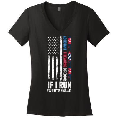 Assistant Fireworks Director 4th Of July Women's V-Neck T-Shirt