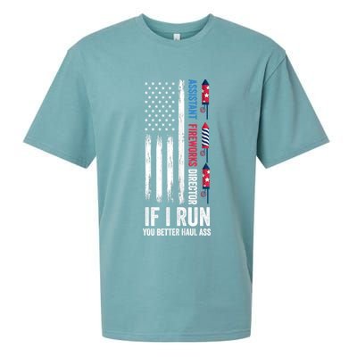Assistant Fireworks Director 4th Of July Sueded Cloud Jersey T-Shirt