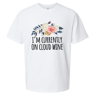 Art Floral Drawing Funny IM Currently On Cloud Wine Sueded Cloud Jersey T-Shirt