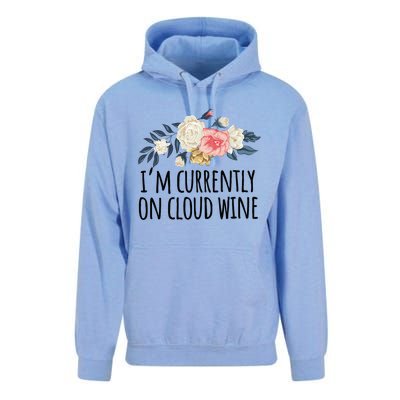 Art Floral Drawing Funny IM Currently On Cloud Wine Unisex Surf Hoodie