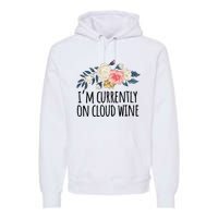 Art Floral Drawing Funny IM Currently On Cloud Wine Premium Hoodie