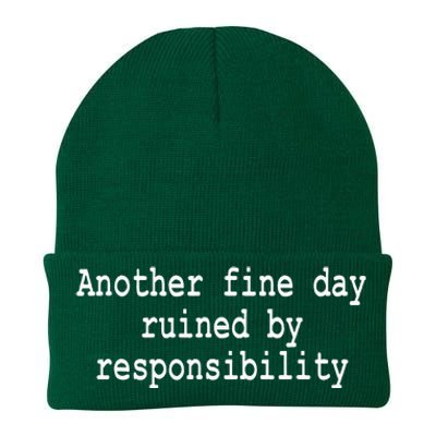 Another Fine Day Ruined By Responsibility Funny Knit Cap Winter Beanie