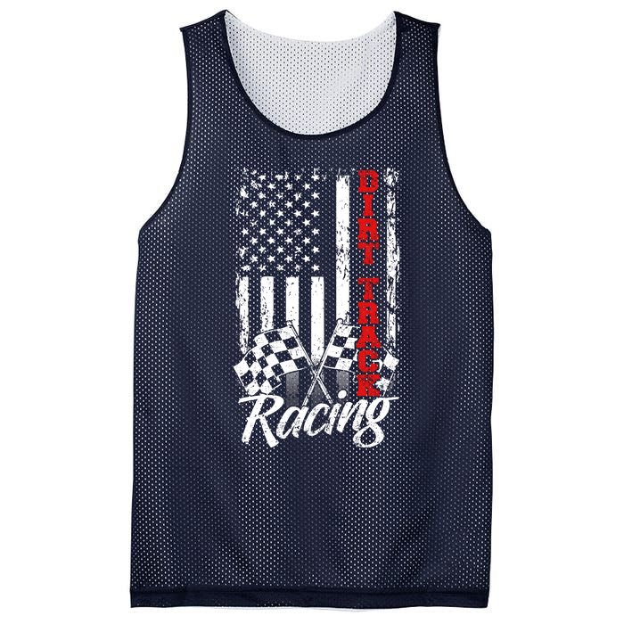 American Flag Dirt Track Racing Car Bike Driver Back Print Mesh Reversible Basketball Jersey Tank