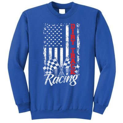 American Flag Dirt Track Racing Car Bike Driver Racer Gift Sweatshirt