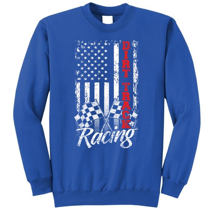 American Flag Dirt Track Racing Car Bike Driver Racer Gift Sweatshirt