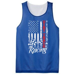 American Flag Dirt Track Racing Car Bike Driver Racer Gift Mesh Reversible Basketball Jersey Tank