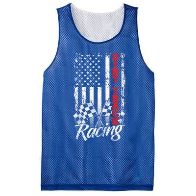 American Flag Dirt Track Racing Car Bike Driver Racer Gift Mesh Reversible Basketball Jersey Tank