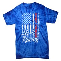 American Flag Dirt Track Racing Car Bike Driver Racer Gift Tie-Dye T-Shirt