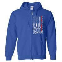 American Flag Dirt Track Racing Car Bike Driver Racer Gift Full Zip Hoodie