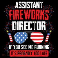 Assistant Fireworks Director If You See Running Full-Length Apron With Pockets