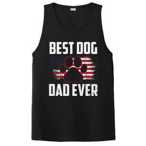 American Flag Dog Dad Owner Best Dog Dad Ever Fathers Day PosiCharge Competitor Tank