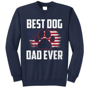 American Flag Dog Dad Owner Best Dog Dad Ever Fathers Day Sweatshirt