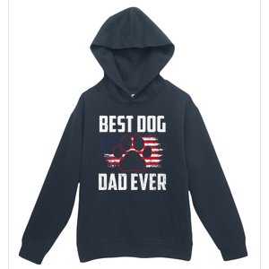 American Flag Dog Dad Owner Best Dog Dad Ever Fathers Day Urban Pullover Hoodie