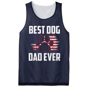 American Flag Dog Dad Owner Best Dog Dad Ever Fathers Day Mesh Reversible Basketball Jersey Tank