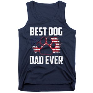 American Flag Dog Dad Owner Best Dog Dad Ever Fathers Day Tank Top