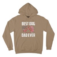 American Flag Dog Dad Owner Best Dog Dad Ever Fathers Day Hoodie