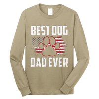 American Flag Dog Dad Owner Best Dog Dad Ever Fathers Day Long Sleeve Shirt