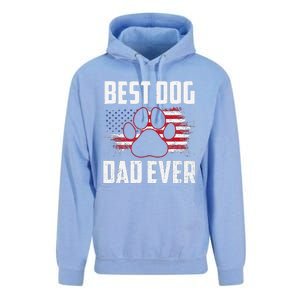 American Flag Dog Dad Owner Best Dog Dad Ever Fathers Day Unisex Surf Hoodie