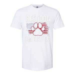 American Flag Dog Dad Owner Best Dog Dad Ever Fathers Day Softstyle CVC T-Shirt